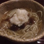 松川 - なめこ蕎麦、辛味大根