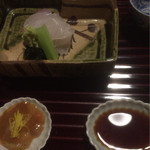 松川 - 淡路島産 鯛のお造りと海鼠腸