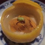 松川 - 雲丹と河豚の白子の柚子釜