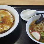 鳥源 - 天津飯ランチ＠950