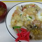 ひろこ食堂 - ランチ６５０円(中華飯と味噌汁)
