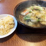 大古久塔 - 広東麺ランチセット750円