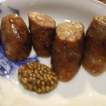 炭火割烹 蔓ききょう - 白金豚サルシッチャ(600円)
      