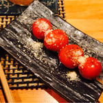 焼鳥 おお川 - ミニトマト焼¥250