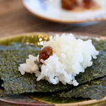 Barca. - 土鍋ごはんは海苔と粒みそで食すと最高♪
