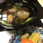 紫雲閣 - 料理長おまかせ和食膳…芋の子汁と香の物