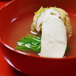 大徳寺一久 - 揚げ湯葉と松茸の椀