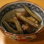 居酒屋 さち呼 - お通しのいんげんとナス