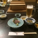 伊勢海老　海鮮蒸し料理　華月 - 始まりのセッティング（2016，11）