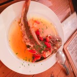 オステリア イマムラ - ホウボウのアクアパッツア