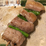 炭家 - 豚トロ。