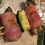炭家 - 牡蠣ベーコン巻き