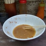 ラーメン二郎 - お腹ははち切れんばかりの満足感。