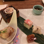 京橋 二刀流 - 突き出しも豪華♪