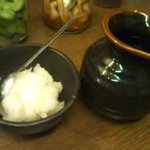 天ぷら屋 あなたはツイてる！ - 天つゆ、大根おろし