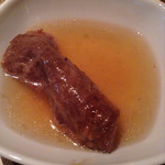 焼肉の名門 天壇 銀座店 - ミルフィーユロースを出し汁で