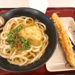 麦まる - かけうどん大・カニかま天