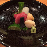 日本料理 たかむら - まぐろ　ひらめ　あおやぎ