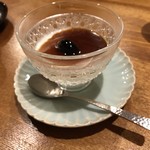 なかむら - 杏仁豆腐の黒蜜がけ