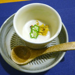 裕の輪 - 「おまかせ（3800円）」川蟹とオクラのスープ