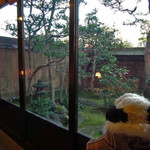 似故礼 - 縁側部分だけで営業されているとてもこぢんまりとしたお店だね。でも最近は外国からのお客さんも多いので、
      こういう中庭を眺めながら、お茶をするのは喜ばれそう。
      (英語対応できるスタッフがおられるそうです)