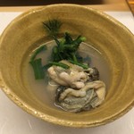 天ぷら 小泉 - 牡蠣の日本酒煮