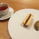 ラ・トラース - 醤とマンジャリンショコラのダックワーズ 大和ほうじ茶アイス(2016.11月)