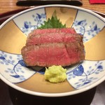 日本料理 とくを - 油物・「鹿児島黒毛和牛のステーキ」
