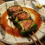 鳥茂 - ピーマンの肉詰め