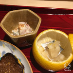 銀座 しのはら - 白和え・小肌とラフランスの和え物