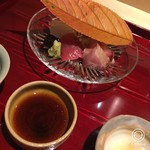 銀座 しのはら - お造り：平目・寒ブリ・大間の鮪・烏賊・