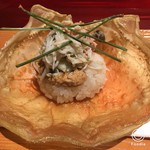 銀座 しのはら - 柴山蟹・あん肝の蒸し寿司