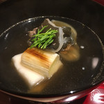 銀座 しのはら - お椀：すっぽん・胡麻豆腐