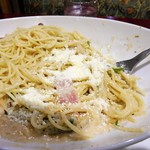 アーモンド - 明太子クリームソース（大盛）1,000円（コーヒー付き）