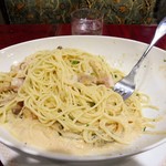 アーモンド - 明太子クリームソース（大盛）1,000円（コーヒー付き）