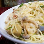 アーモンド - 明太子クリームソース（大盛）1,000円（コーヒー付き）