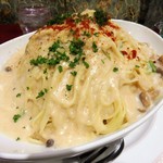 アーモンド - 明太子クリームソース（大盛）1,000円（コーヒー付き）