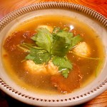 ゆたか - 生なめこと鳥団子、春雨のスープ