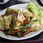 豚肉とキャベツの辛子味噌炒め