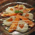キチリ オレンジ レーベル - ｢とろ鮭･いくら･ホタテ貝柱の北海カルパッチョ｣714円