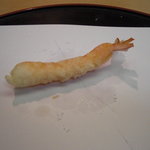 天ぷら 京星 - しらさ海老。三尾め。