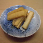 天ぷら 京星 - 箸休めの溜り漬。