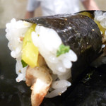 菊水鮓 - 巻物（穴子・たくわん）