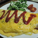 挽肉入りのオムレツ