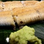 やましん鮨処 - 天然鰻白焼き(2016年9月)