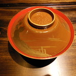 御料理 光安 - 蕎麦がきの白味噌仕立て