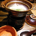 御料理 光安 - 鱈白子と九条ねぎのあんかけ鍋仕立て