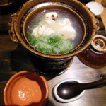 御料理 光安 - 鱈白子と九条ねぎのあんかけ鍋仕立て