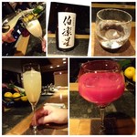 大どころ - この日は主人は「ジンジャーエール」と「トマトジュース」を。
      私は「伯楽星」を。