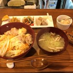 もやい食堂 - (料理)宮崎チキンの親子丼セット